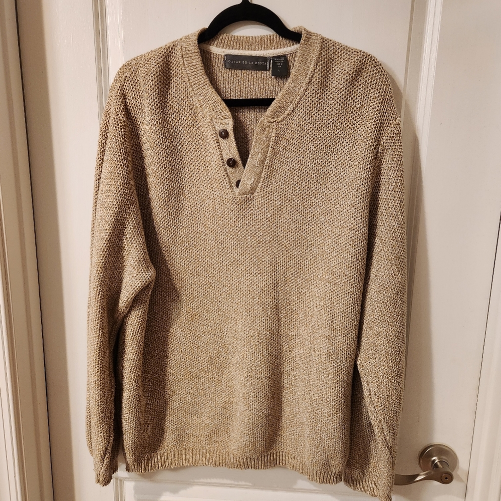 Oscar de La Renta Large cream men sweater